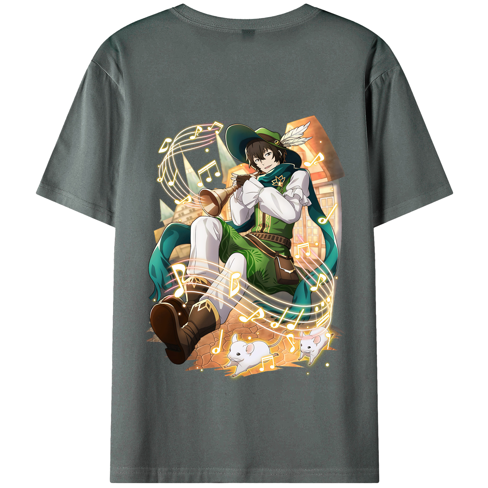 （画像用） 文豪ストレイドッグス Bungo Stray Dogs 綿100％半袖Tシャツ（背面プリント）